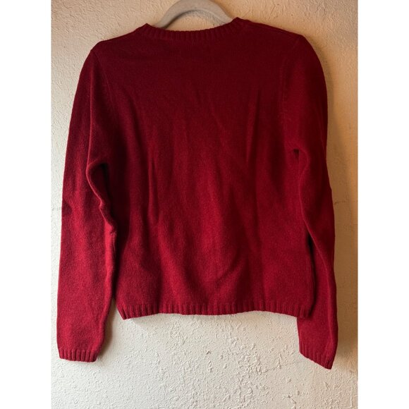 vintage Jamie Scott Red Argyle V-Neck long sleeve Sweater Small Made In India - Picture 8 of 11